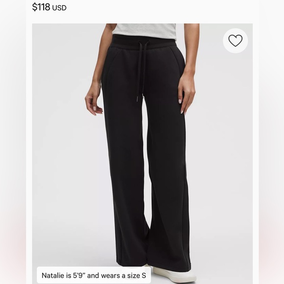 Lululemon Mid-Rise Wide Leg Scuba Pant in Black, Size M, NWT!! - Picture 2 of 11